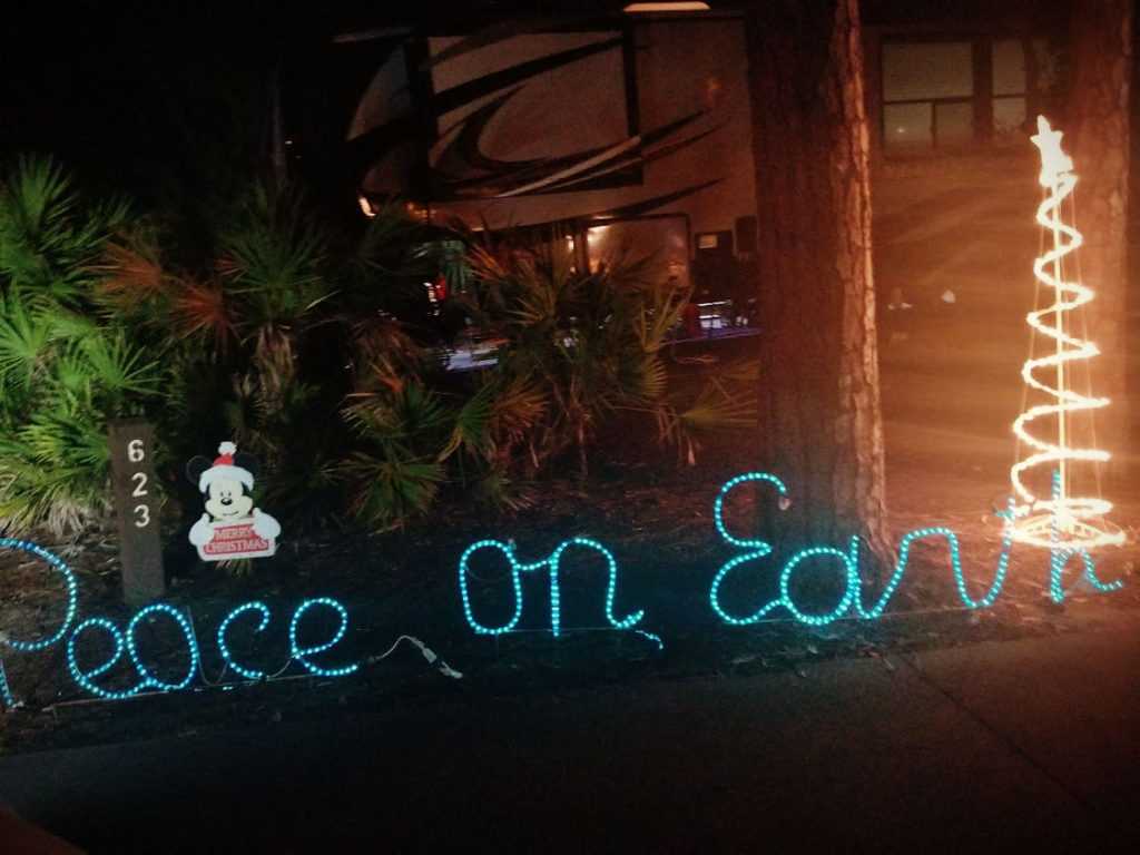 Peace on Earth Ft Wilderness Campsite Deco