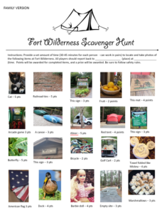 fort wilderness scavenger hunts