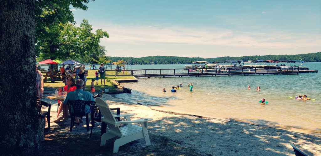 Swimming beach at The Landing at Parker's Marina