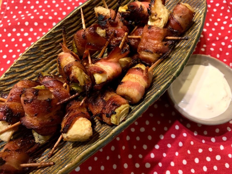 Bacon Wrapped Artichoke Hearts